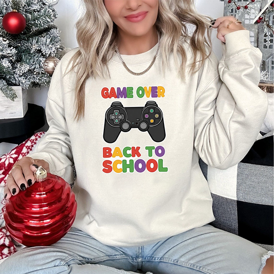 Game Over Back to School Gamer Sweatshirt
